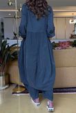 Made in Italy Cooper Needlecord Cocoon Dress Charcoal